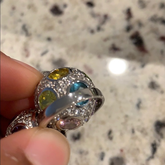 Silver Ball Stone Rings - Picture 10 of 16